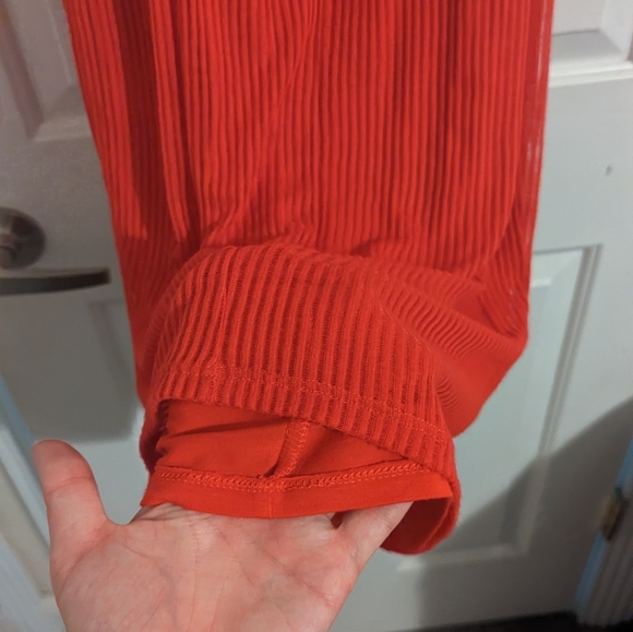 Express Ribbed Red Midi Dress Cut-out back Dress - Picture 6 of 6